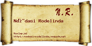 Nádasi Rodelinda névjegykártya